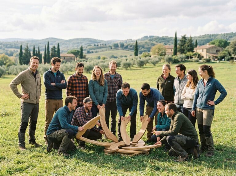 Groupe divers en teambuilding dans la nature en Provence